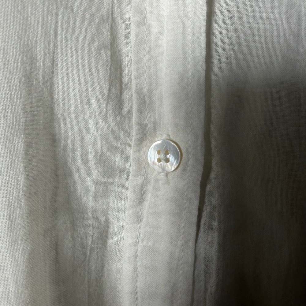 Free People The Best of Me White Gauzy Button-Down Shirt - Picture 9 of 13